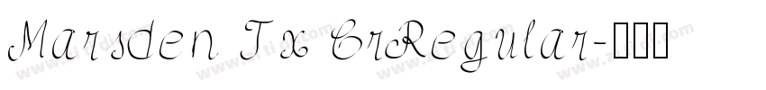 Marsden Tx CrRegular字体转换